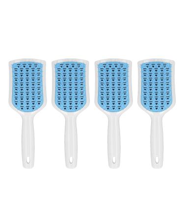 Buy Paddle Brush Set - Aerating Hair Brush for Thick Hair Straightening & Blow Drying - 4 Pack with White Handle & Blue Tooth - Buy Online on SooperMarket.com