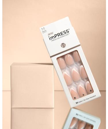 KISS imPRESS So French Press-On Manicure Nail Kit | PureFit Technology | Medium Length Nails | Includes Prep Pad, Mini Nail File, Cuticle Stick | 30 Fake Nails - Buy Online on SooperMarket.com