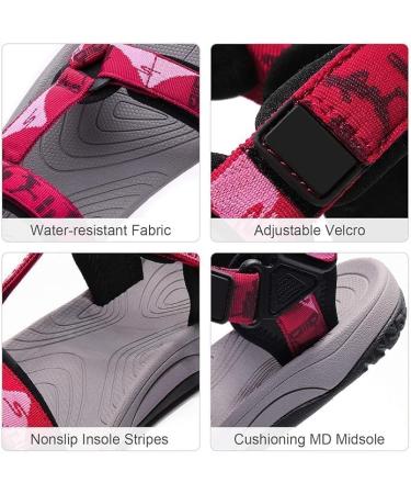 Outpro Women's Flat Trekking & Hiking Sandals - Durable Non-Slip Sports Sandals for Beach & Outdoor - EU Size 43 Red - Buy Online on SooperMarket.com