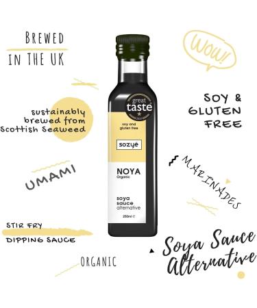 Organic Soy-Free NOYA Sauce- Gluten-Free, Plant-Based, UK Brewed - 250ml Glass Bottle - Buy Online on SooperMarket.com