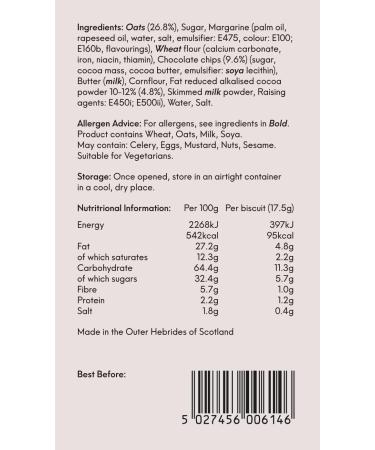 Hebridean Baker - Chocolate Oaties 150g - Buy Online on SooperMarket.com