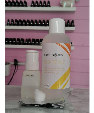 Cuccio 1 Litre Acetone and 200 Lint Free Nail Wipes Gel Removal Kit White - Buy Online on SooperMarket.com