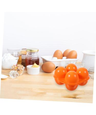 Mikikit Portable Egg Carriage 2pcs 4-compartment Egg Box Refrigerator Kitchen Egg Container Reusable Plastic Storage Organizer - Buy Online on SooperMarket.com