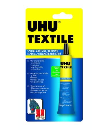 UHU 4026700403008 058818 Textile 63172  19ml  Transparent Fabric Glue Single