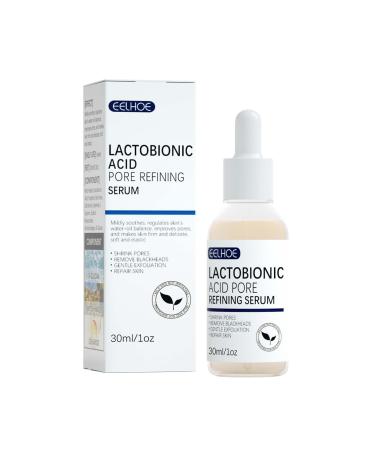 Lactobionic Acid Pore Refining Serum Lactobionic Acid Essence Pore Shrinking Serum Shrink Pores Remove Blackheads Acne Reduce Fine Lines Facial Liquid Anti-Wrinkle for All Skin 30ml