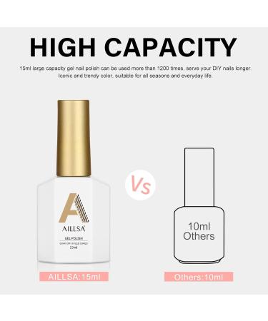 AILLSA Nude Gel Polish - Light Rose Pink Skin Color Sheer Nail Polish 15ml - Buy Online on SooperMarket.com