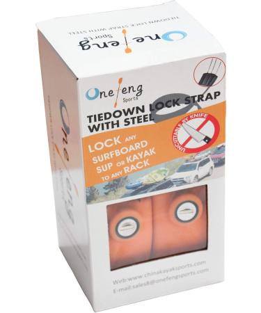 Secure Lockable Surfboard & Paddle Board Tie Down Strap Set | 10ft Stainless Steel Cables | Key Lock Feature | No Scratch Silicone Buckle | 2 Pack - Buy Online on SooperMarket.com