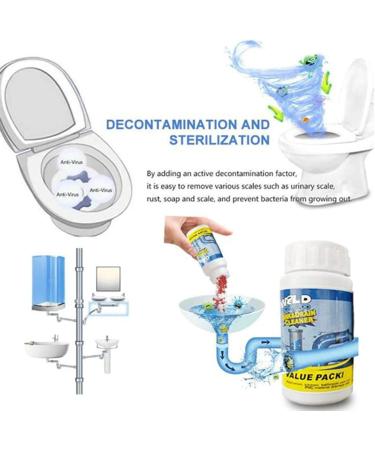 Herios Drain Foam Cleaner Pipe Dredge Deodorant Foam Cleaner Liquid Hair Drain Clog Remover & Cleaner Quick Foaming Toilet Clean for Toilets Sinks Tubs (1pcs) - Buy Online on SooperMarket.com