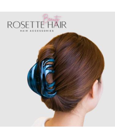 Large Chic Styling Hair Claw Clip - Organic Glass Hair Clamp for Women and Girls - Hair Barrette for Thick Hair Amber - Buy Online on SooperMarket.com