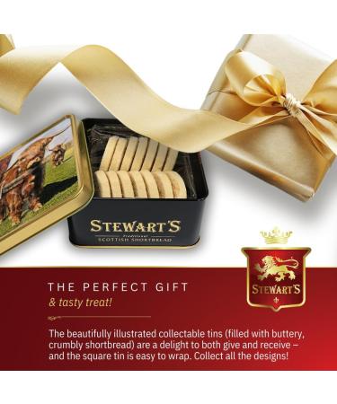 Stewart's - Highland Cow Shortbread Gifting Tin (125g) - Traditionally Made Luxury Scottish Shortbread Delicious Melt-In-Mouth Biscuits Ideal Grab Sized Treat to Share 40 Years Heritage 125g Highland Cow Tin - Shortbread - Buy Online on SooperMarket.com
