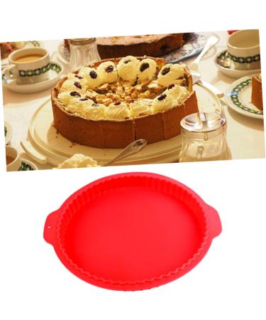 MAGICLULU 1pc Silicone Baking Bread Baking Pan Round Cookie Cookie Cutters Silicone Molds Cake Shop Muffin Top Pans Silicone Mold for Cake Round Cake Pans Chocolate Birthday Cake 31 X28.5CM Red - Buy Online on SooperMarket.com