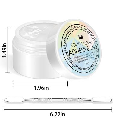 Lofuanna 15g Solid Gel Glue for Nail Tips | Nail Art Rhinestone Adhesive | Press on Nails UV/LED | 3D Sculpture Gel Mold | DIY Nail Design Kit (2Pcs) - Buy Online on SooperMarket.com