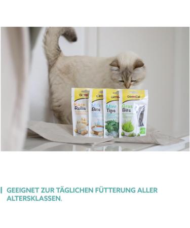 Gimcat Mint Tips - Grain-Free Vitamin-Rich Cat Snack with Catnip - 8 Pack (320 g) - Perfect Treat for Healthy Cats - Buy Online on SooperMarket.com