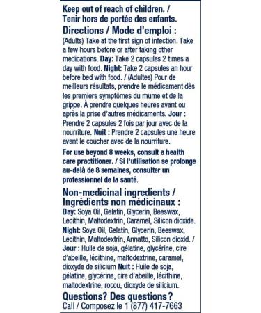 Sambucol Black Elderberry Cough Cold and Flu Day/Night| Helps Relieve Congestion Fever Sore Throat & Head Pain | Black Elderberry White Willow| 24 Hard Capsules (18 Day/6 Night) - Buy Online on SooperMarket.com