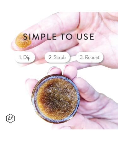Natural Lip Exfoliator Scrub | Organic Coconut Oil Brown Sugar & Honey for Soft Moisturized Lips | Gentle Repair for Chapped Skin - Buy Online on SooperMarket.com