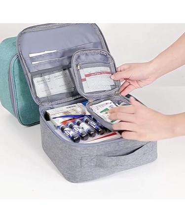 Zimohe 2PCs Waterproof Medicine Storage Bag - Large Capacity Empty Pill Organizer for Home Auto Office Camping & Travel - Gray - Buy Online on SooperMarket.com