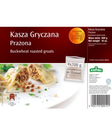 Kupiec Roasted Buckwheat Groats 4x100g (Boil In Bag) - 400g / 14.10 Oz Pack - Buy Online on SooperMarket.com