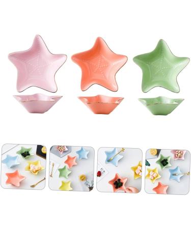 MAGICLULU Games Elderly 3 Pcs Sauce and Vinegar Dish Ceramics Flower Sauce re-usable Household Dipping Dish 11X11X3.2CM Assorted Color - Buy Online on SooperMarket.com