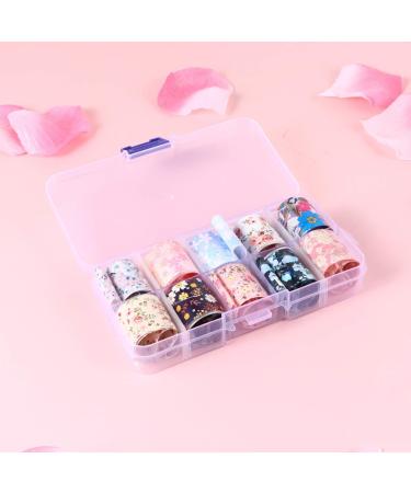 Flower Nail Foil 10 Sheet Vintage Floral Nail Transfers Decal Colorful Manicure Sticker for Wedding Party Holiday (Style F) - Buy Online on SooperMarket.com