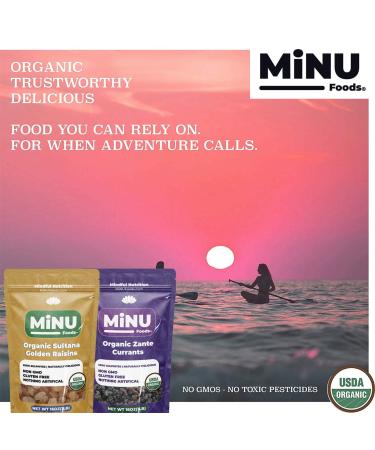 MiNU Organic Thompson Raisins 16 oz - Unsweetened, No Sulphur, Paleo & Vegan Superfood - Non-GMO & Gluten Free - Buy Online on SooperMarket.com