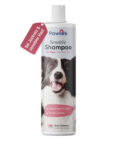 Pawlie's sensitive dog shampoo against itching and mites dog (vegan) - Rulstent dog shampoo for puppies & long hair - fur care dog - medium against grass mites & fleas in dogs (sensitive)