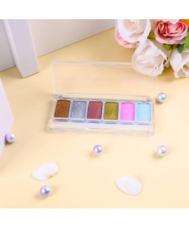 Chrome Nail Powder Palette - Metallic Mirror & Holographic Aurora Shades with Eyeshadow Sticks - Nail Art DIY - Buy Online on SooperMarket.com