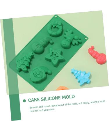 Abaodam 2pcs Christmas Cake Mold Silicone Chocolate Molds Mini Marshmallows for Hot Chocolate DIY Cake Mold - Buy Online on SooperMarket.com