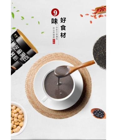 Black sesame walnut black bean powder ready to eat mulberry meal substitute powder instant breakfast Congee black sesame paste 500g/can. Chinese sweet snacks vegetarian food (2 cans) - Buy Online on SooperMarket.com