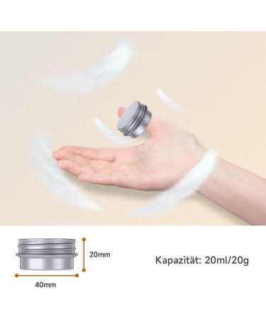 35 Pcs 20ml Aluminum Cream Can Set with Lids - Ideal for Lotions Mini Candles & Cosmetics | International Shipping - Buy Online on SooperMarket.com