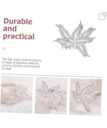 WOFASHPURET Bridal Comb Bride Hair Comb Clip Bride Hairpiece Bridal Headpieces for Wedding Women Hair Accessories Wedding Party Headpiece Floral Decor Combs Temperament Women's Decorate Alloy - Buy Online on SooperMarket.com