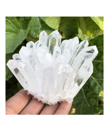 1pc Natural Crystals Clear Quartz Cluster Freeform Reiki Stones Room Home Office Aquarium Decoration Accessories Gemstone Home Collections (Size : 400-450g)