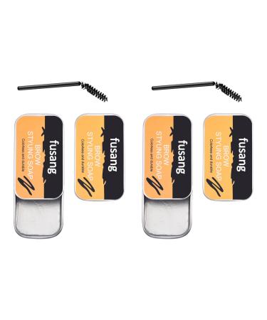 2Pcs Eyebrow Soap Kit 4D Eyebrow Wax Gel Long Lasting Brows Styling Soap Transparent Eyebrow Shaping Gel Waterproof Eyebrow Styling Pomade