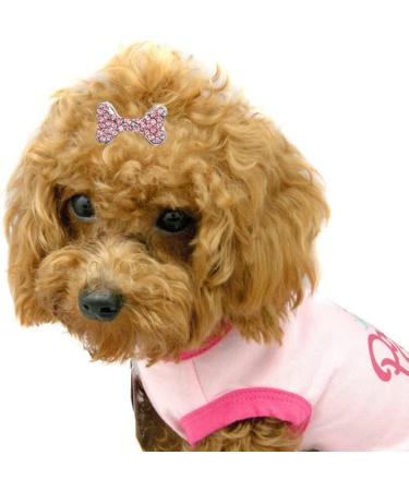 Rayminsino 4 Pack Dog Hair Clips with Crystal-Strass Crown | Cute Accessories for Small & Medium Long-Haired Pets - Buy Online on SooperMarket.com