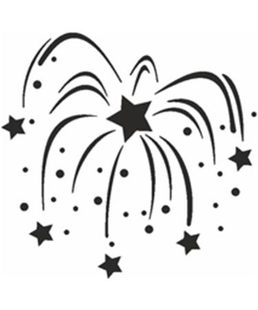 Eulenspiegel 105764 Self-Adhesive Stencil - Fireworks Design for Creative Projects | International Shipping Available - Buy Online on SooperMarket.com