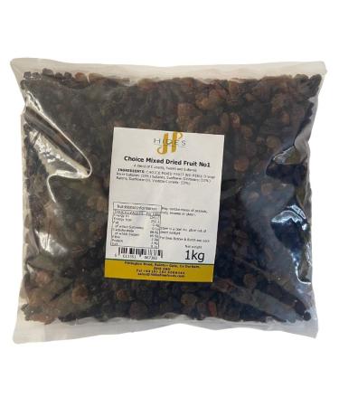 Hides Fine Foods - Mixed Dried Fruit 1kg - GMO Free - Suitable for Vegetarians - Baking - Desserts - Decorating - Cakes - Cookies -Tart - Mincemeat - Mince Pies - Panettone - Christmas Cake