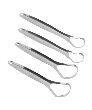 Adult Tongue Scraper  Stainless Steel Tongue Scraper  2pcs Adult Tongue Scraper Portable Reusable Stainless Steel Freshen Breath Tongue Cleaner (S)