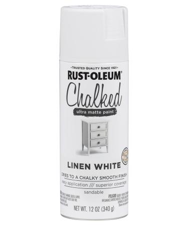 Rust-Oleum 302591 Chalked Spray Paint  12 oz  Linen White Ultra Matte  12 Ounce (Pack of 1) Linen White 12 Ounce (Pack of 1) Spray Paint