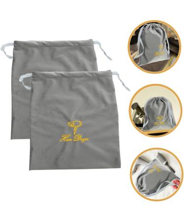 Gogogmee 2pcs Hair Dryer Storage Bag Drawstring Bags Hair Dryer Bag Drawstring Pouch Hair Blow Dryer Bag Hair Blower Bag Drawstring Storage Bag Blow Dryer Pouch Hair Dryer Organizers Bag 35.00X30.00X0.50CM Grey - Buy Online on SooperMarket.com