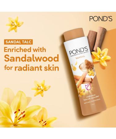 Ponds Sandal Talc (300g) - Refreshing Sandalwood Talcum Powder for Soft and Smooth Skin - Buy Online on SooperMarket.com