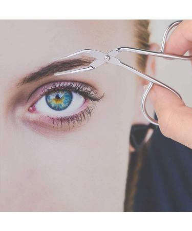 Satin Eyebrow Tweezers with Scissor Handle - Stainless Steel Tip for Beauty Care & Nose Hair Trimming - Buy Online on SooperMarket.com