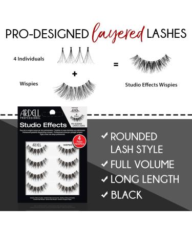 Buy Ardell Studio Effects Wispies - 4 Pairs of Luxurious False Lashes | Fast International Shipping - Buy Online on SooperMarket.com