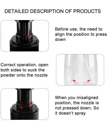 Barber Powder Bottle Spray - Refillable Hair Fiber Applicator for Salon and Home Use - Buy Online on SooperMarket.com