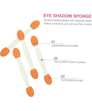 PLAFOPE 100pcs Sponge Eye Emulsion Dual Ended Makeup Brush Plastic Eye Shadow Sponge Stick - Buy Online on SooperMarket.com