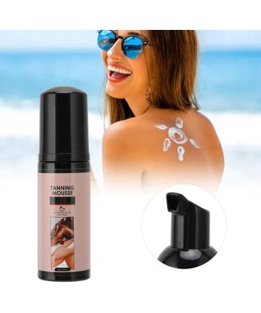 Dark Self Tanning Foam Tanning Mousse Summer Body Face Sunless 60ML Self Tanner Foam Moisturizing Skin Firming Face Tanning Balm for Women - Buy Online on SooperMarket.com