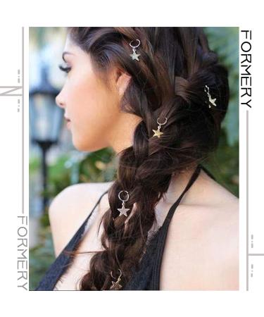 Silver Star Braid Hair Clips - 5PCS Dreadlock Charms for Women and Girls - Buy Online on SooperMarket.com