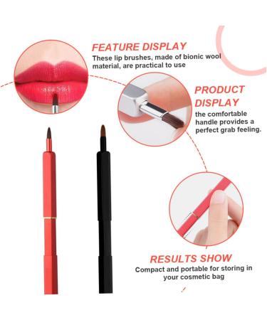 PLAFOPE 3pcs Retractable Lip Brush Cosmetics Brush Lipstick Applicator Makeup Brush Lip Balm Brush Makeup Tool Eyeshadow Applicator Eyeshadow Brush Lipstick Lip Mask Applicator - Buy Online on SooperMarket.com