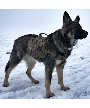 Buy Excellent Elite Spanker Service Hunt Dog Backpack - Adjustable Military Green Saddlebag for Medium & Large Dogs - Buy Online on SooperMarket.com