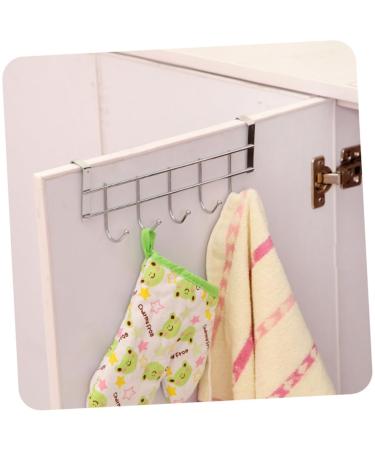 Cabilock Stainless Steel Hooks Door Back Hook Coat Hanger Doors and Windows Tables and Chairs medium Silver