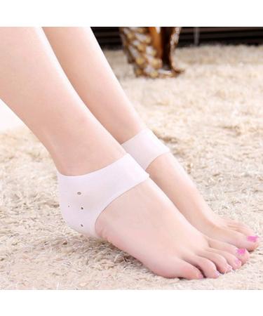 Minkissy 6 Pairs Silicone Gel Heel Protection Sleeves - Cushioned Moisturizing Ankle Socks for Dry Feet - Buy Online on SooperMarket.com