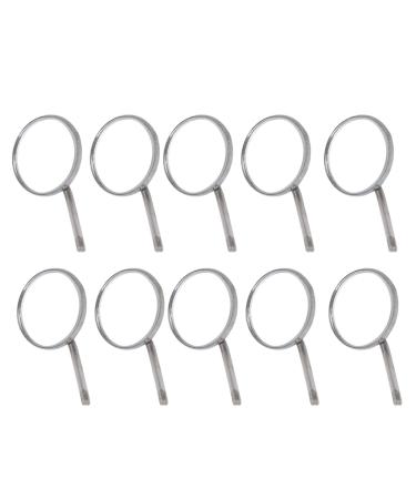 10 pieces of stainless steel mirror replacement head for mouth teeth test and eyelash extension inspection mirror tooth inspection level diameter 2.2 cm